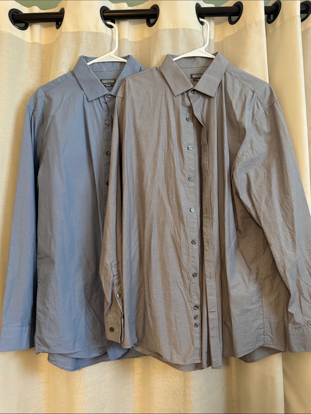 Kenneth Cole Reaction Button-Down Shirts - Blue & Gray Pair